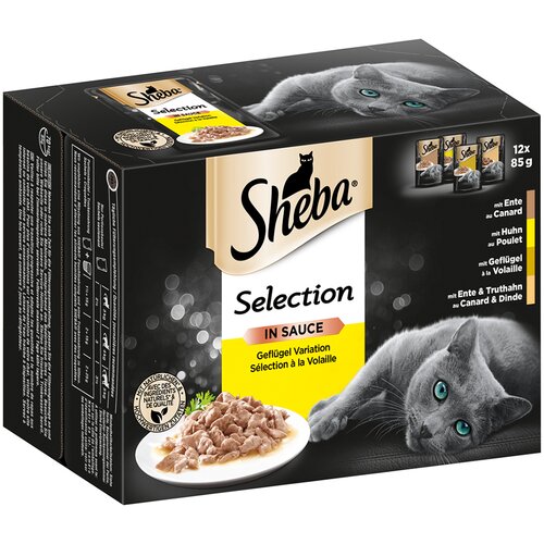 Sheba 96 x 85 g različice v vrečkah po ugodni ceni - Selection in Sauce različice perutnine Slike