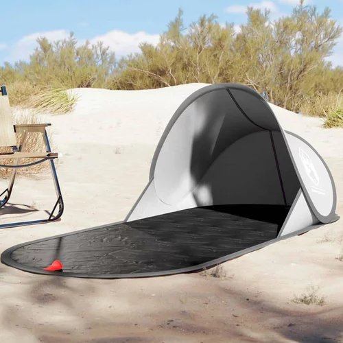 Šator Šotor za plažo siv pop-up vodoodporen