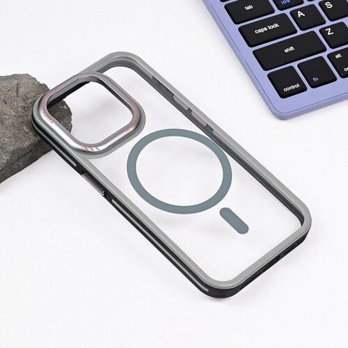  torbica magsafe trendy za iphone 15 pro 6.1 siva Slike