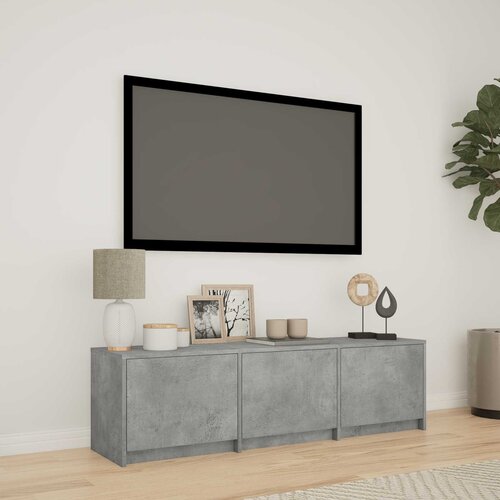 TV ormarić s LED rasvjetom Betonsko Siva 140 x 34 x 40 cm Cijene