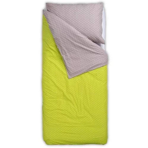 Odeja posteljnina Pikapoka, 200x140+60x80 cm, zeleno-rjava