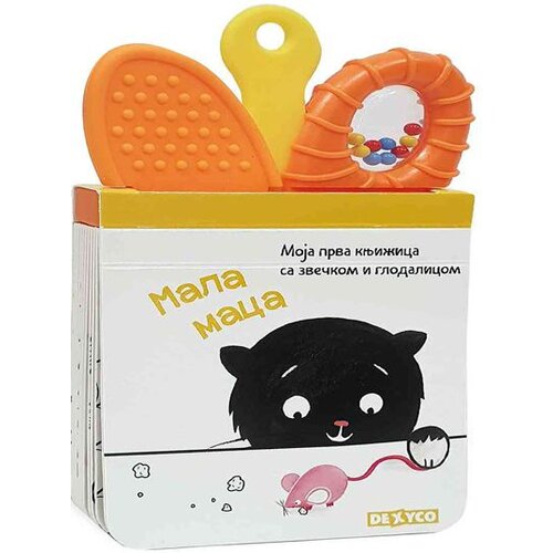 Dexyco Moja knjižica sa zvečkom i glodalicom, mala maca Slike