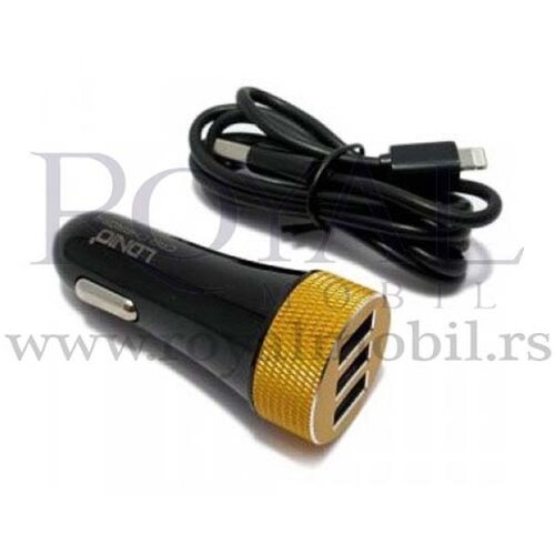  Auto punjac LDNIO DL-C50 3xUSB 5V/5.1A za iPhone 5G/5S/5C/6/6plus crni Cene