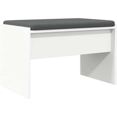  Klupa za hodnik s jastukom Bijelo 60 x 38 x 46 cm Slike