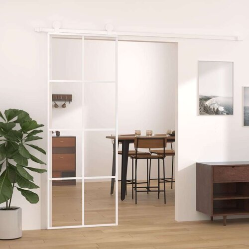  Klizna vrata od stakla ESG i aluminija 76 x 205 cm bijela Cijene