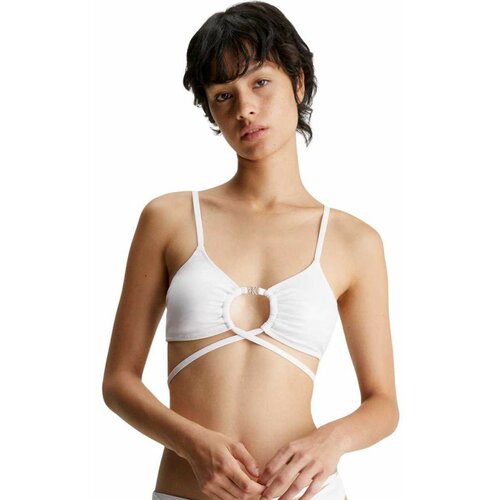 Calvin Klein sjajni beli bikini ženski top CKKW0KW02250-YCD Slike