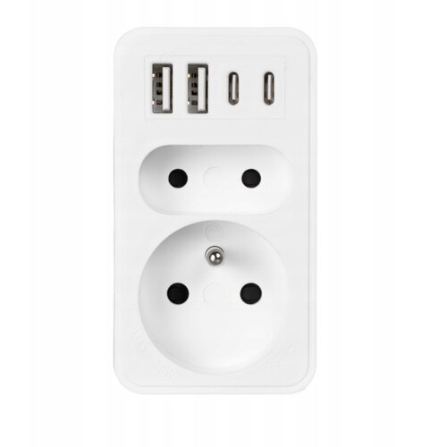  Produžni razvodnik 2x utičnica + 2x USB-C + 2x USB-A Slike
