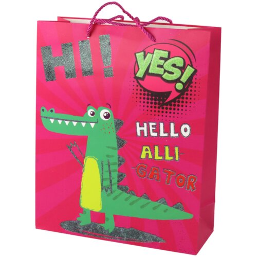 Pink Paper Gift Bag 32cm x 26cm x 10cm Slike