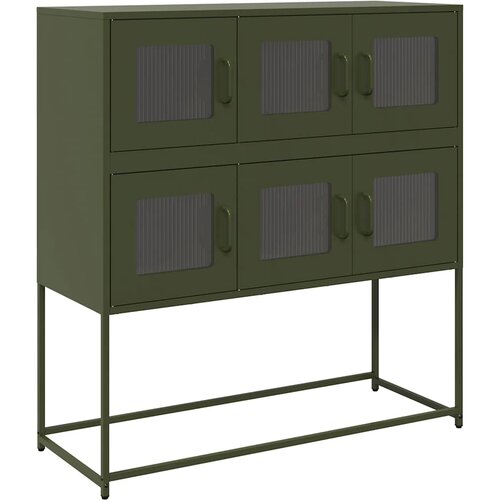 Maison Chic Komoda - Predalnik olivno zelena 100,5x39x107 cm hladno valjano jeklo, (21721171) Cene