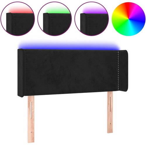 VidaXL LED posteljno vzglavje črno 103x16x78/88 cm žamet, (20736928) Slike