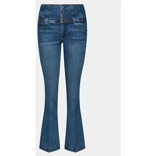 Guess Jeans hlače Corset Shape Up Flar W4RA0A D59F2 Modra Regular Fit