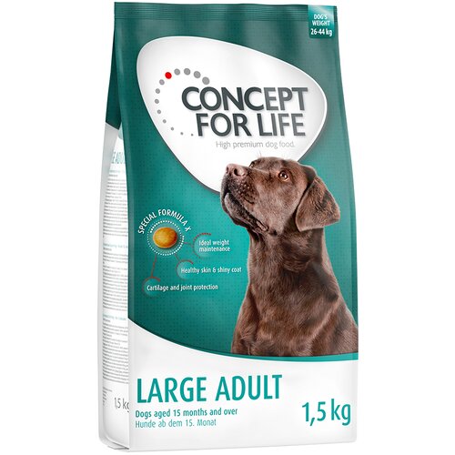 4 x 1 kg / 1.5 kg Concept for Life po posebni ceni! - 4 x 1,5 kg Large Adult Cijene