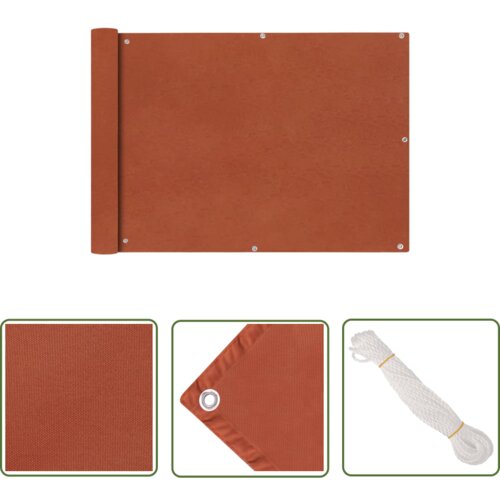  The Living Store Balkonsko Platno Oksford Tekstil 75x400 cm Terakota - Balkonsko Platno, (21742282) Slike