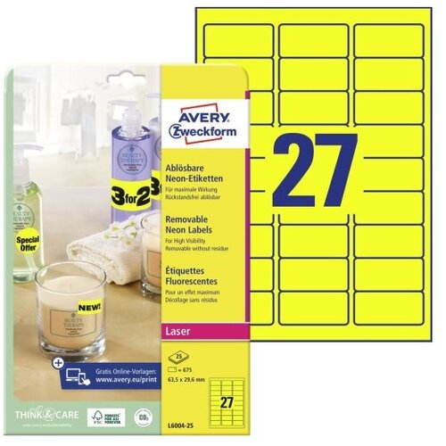  Etikete zweckform l6004 rumena 1/25 ZWECKFORM1 Slike