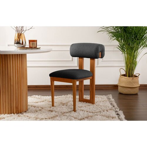 Hanah home stolica natura - oak, dark grey dark greyoak chair set (2 pieces) Cene
