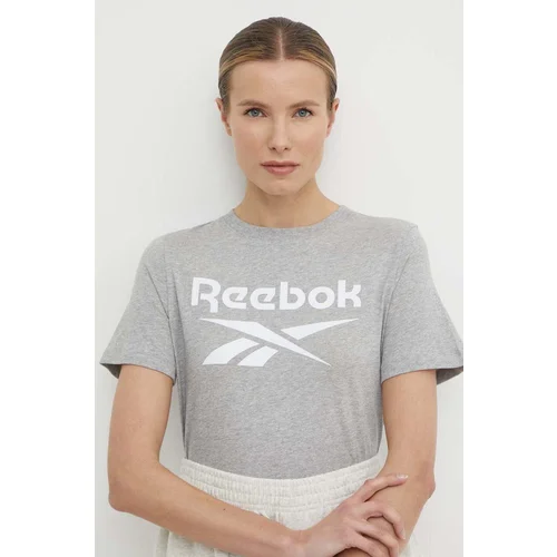 Reebok Pamučna majica Identity za žene, boja: siva, 100034852