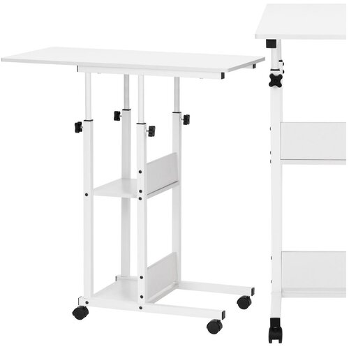  Mobilni stol 73-85 x 40 x 80 cm bijela, crna Slike