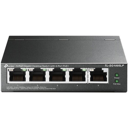 Switch 5 portni TP-Link TL-SG1005LP Gigabit Unmanaged with 4-Port PoE+, metal case, Cijene
