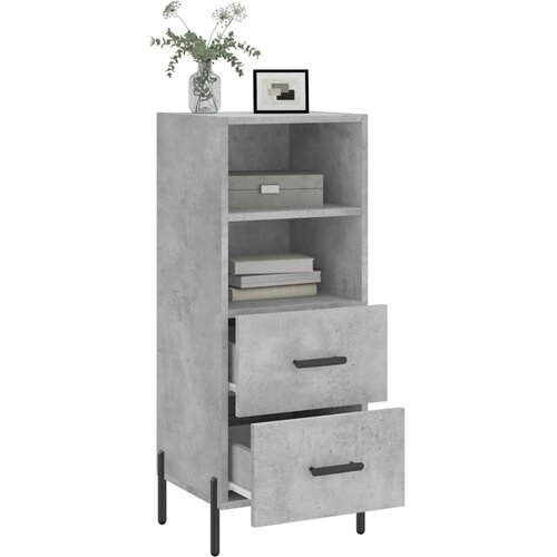  Komoda siva boja betona 34,5x34x90 cm od konstruiranog drva Slike