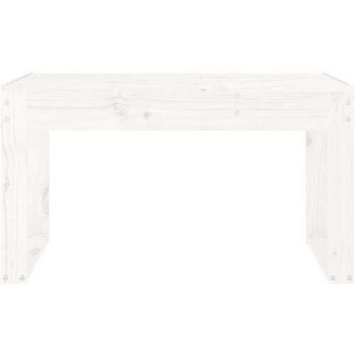 VidaXL Vrtna klupa bijela 80 x 38 x 45 cm od masivne borovine Slike
