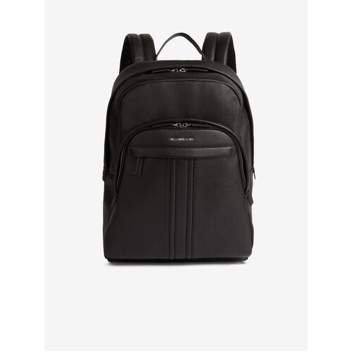 Geox Black Mens Leather Backpack - Men Slike