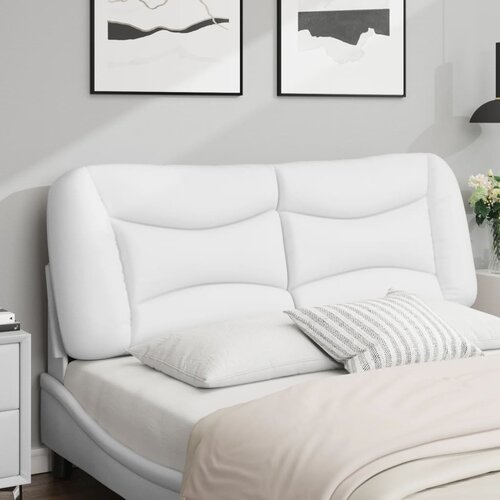  Jastuk za uzglavlje Hvar bijeli 120 cm od umjetne kože Slike
