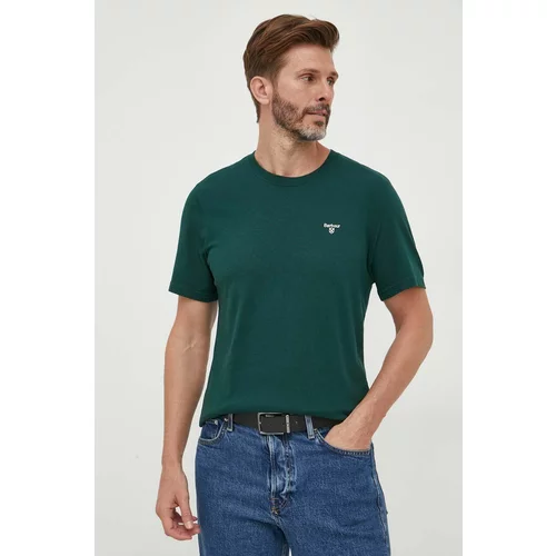 Barbour Bombažna kratka majica zelena barva
