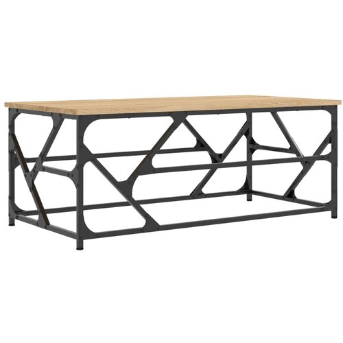 Maison Chic Klubska mizica - kavna mizica - Nizka mizica sonoma hrast 100x50x40 cm inženirski les, (21752712) Slike