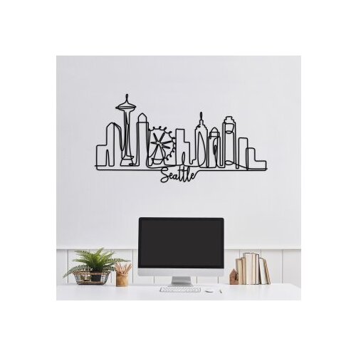 WALLXPERT dekorativni metalni zidni pribor seattle crna boja Cene