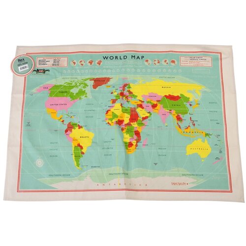 Rex London Pamučni ručnik World Map 50 x 70 cm Cijene