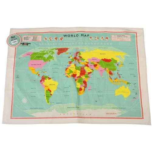 Rex London Pamučni ručnik World Map 50 x 70 cm