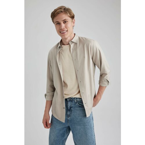 Defacto regular fit cotton long sleeve shirt Slike