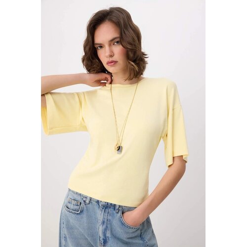 TRENDYOLMILLA Ženska majica TWOSS26TS00060, Žuta Cene