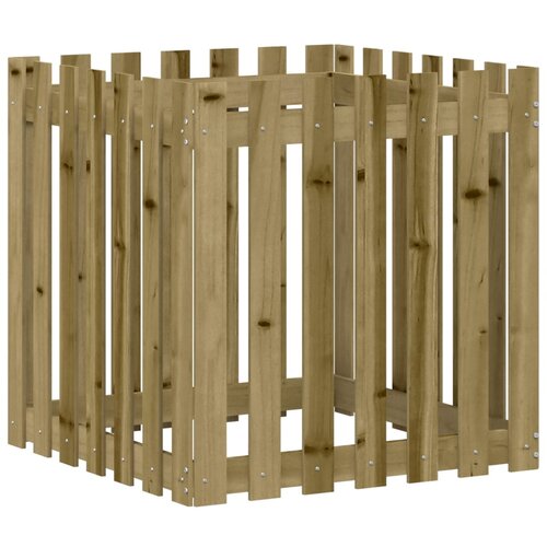 Maison Chic Vrtno korito - Greda - Cvetlični Lonec z ograjico 70x70x70 cm impregnirana borovina, (21789766) Cene