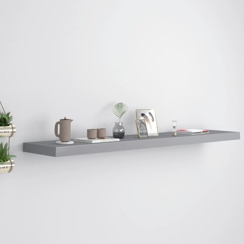  Plutajuća zidna polica siva 120 x 23,5 x 3,8 cm MDF Cijene
