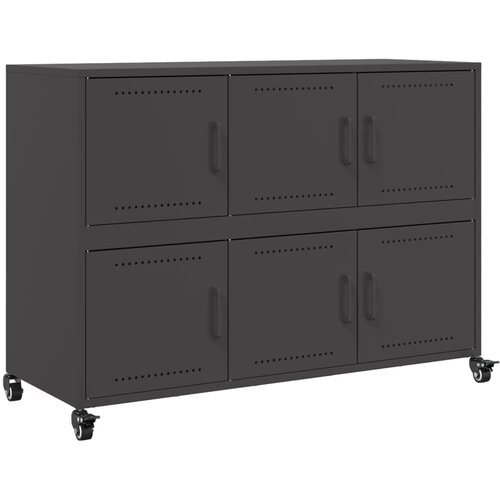 Maison Chic Komoda - Predalnik črna 100,5x39x72 cm jeklo, (21715570) Slike