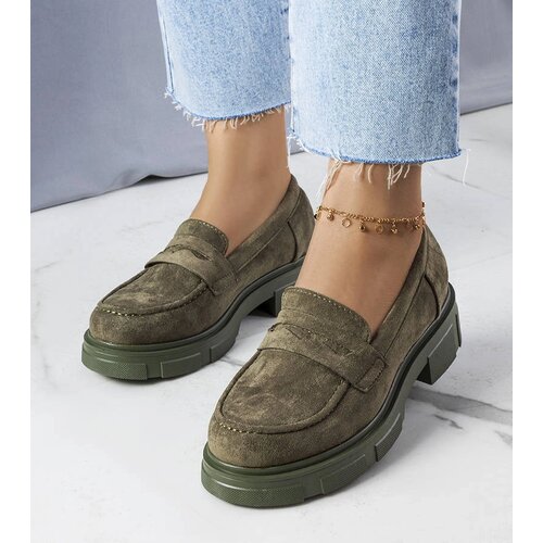 Gemre Green eco-suede Alacoque loafers Cene