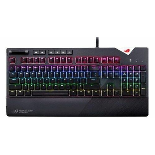 Asus ROG Strix Flare, RGB mechanical gaming keyboard with Cherry MX switches, customizable illuminated badge and dedicated media keys for gaming Slike