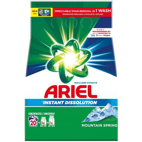 Ariel Mountain spring deterdžent za veš 20 pranja (1,3kg) Cene