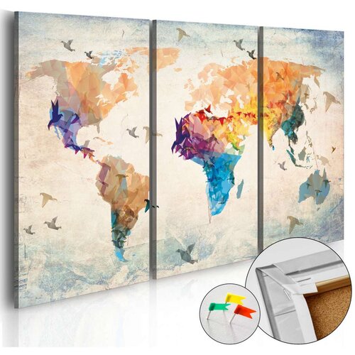  Slika na plutenoj podlozi - Free as a bird [Cork Map] 60x40 Slike