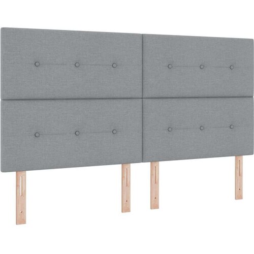 Box spring krevet Svjetlosiva 180 x 200 cm tkanina Slike