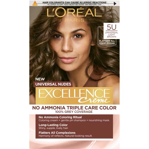 Loreal barva za lase - EXCELLENCE Nudes - 5U Universal Light Brown