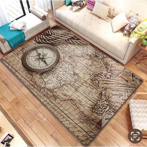  Tepih  sa gumenom podlogom 140x220cm - kompas, TG-3097 Cene