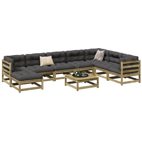  9-dijelni set vrtnih sofa od impregnirane borovine Cijene
