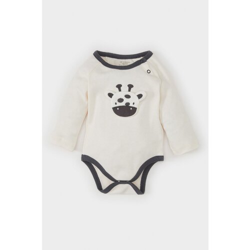  Baby Boy Newborn Giraffe Embroidered Long Sleeve Snap Bodysuit Cene