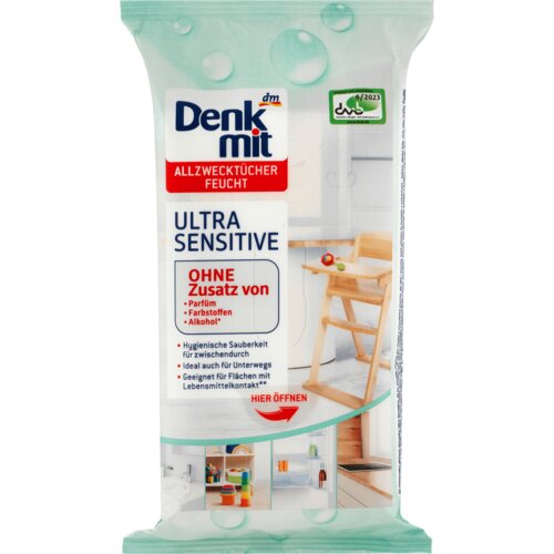 Denkmit ultra sensitive univerzalne vlažne maramice za čišćenje 50 kom Cene