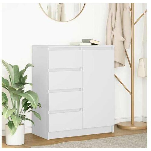 vidaXL Komoda s predali bela 71x35x84 cm inženirski les Cene