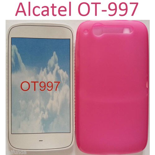  Gumijasti / gel etui Matte za Alcatel OT-997 - roza Cene