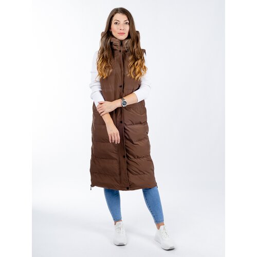 Glano Women&amp;#039;s quilted vest - brown Slike