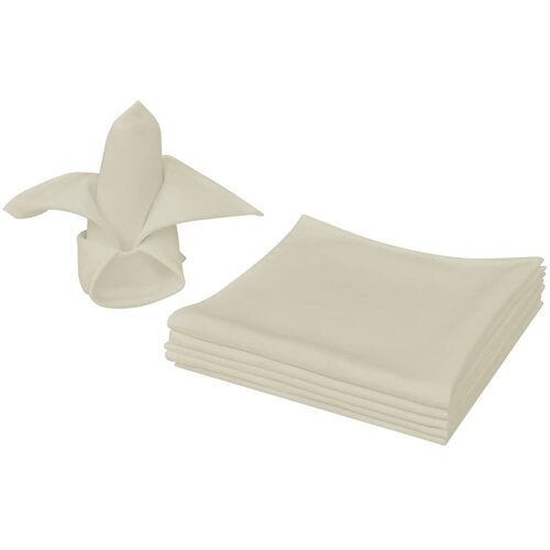 VidaXL Salvete za Večeru 10 kom Krem 50x50 cm Slike